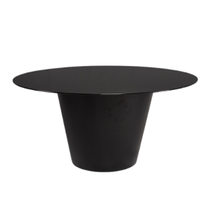 Tampo de Vidro Preto com Base Cone - 1,60m diâmetro x 0,80h