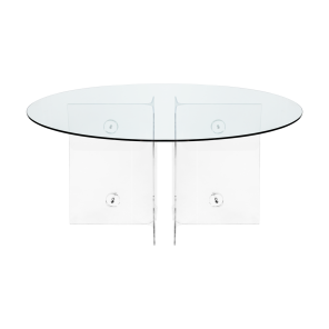 Tampo de Vidro Redondo com Base Star - 1,60d x 0,75h