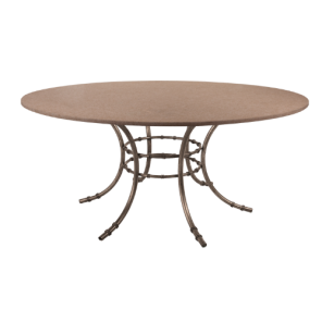 Tampo para Toalha com Base Bambu Ferro Cinza - 1,80m diâmetro x 0,75h